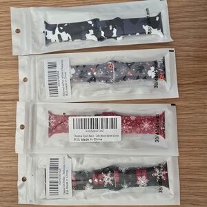 Watch Bands - Black, Gray, Red Patterns 38, 40, 41mm.